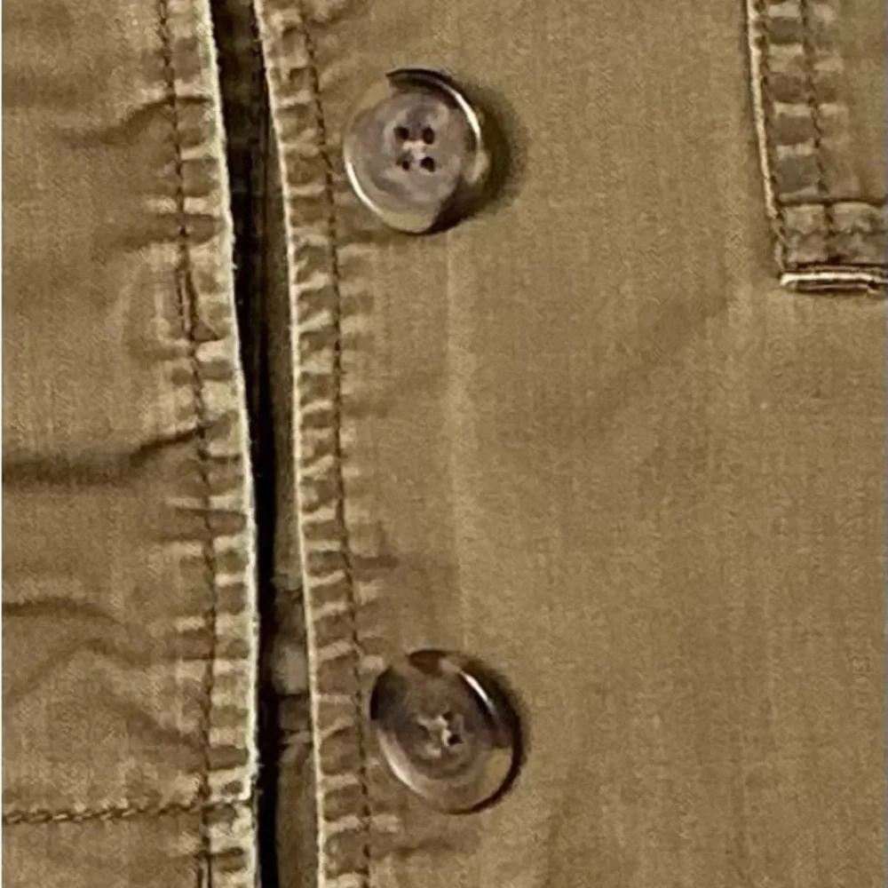 J.Crew Brown Utility Field Jacket Women’s Medium – Distressed Khaki Button-Up - Picture 12 of 15